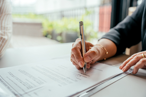 Signing a document